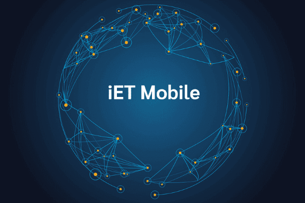 product name on an abstract blue and yellow background